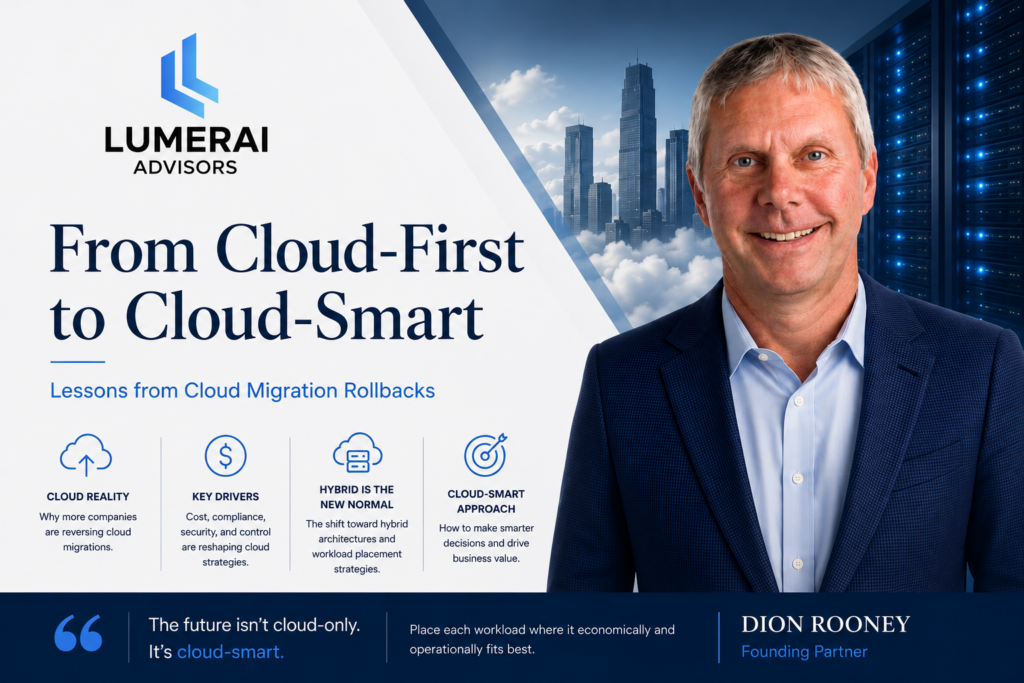 Enterprise hybrid cloud infrastructure illustrating cloud repatriation, workload placement, and cloud smart technology strategy for modern organizations