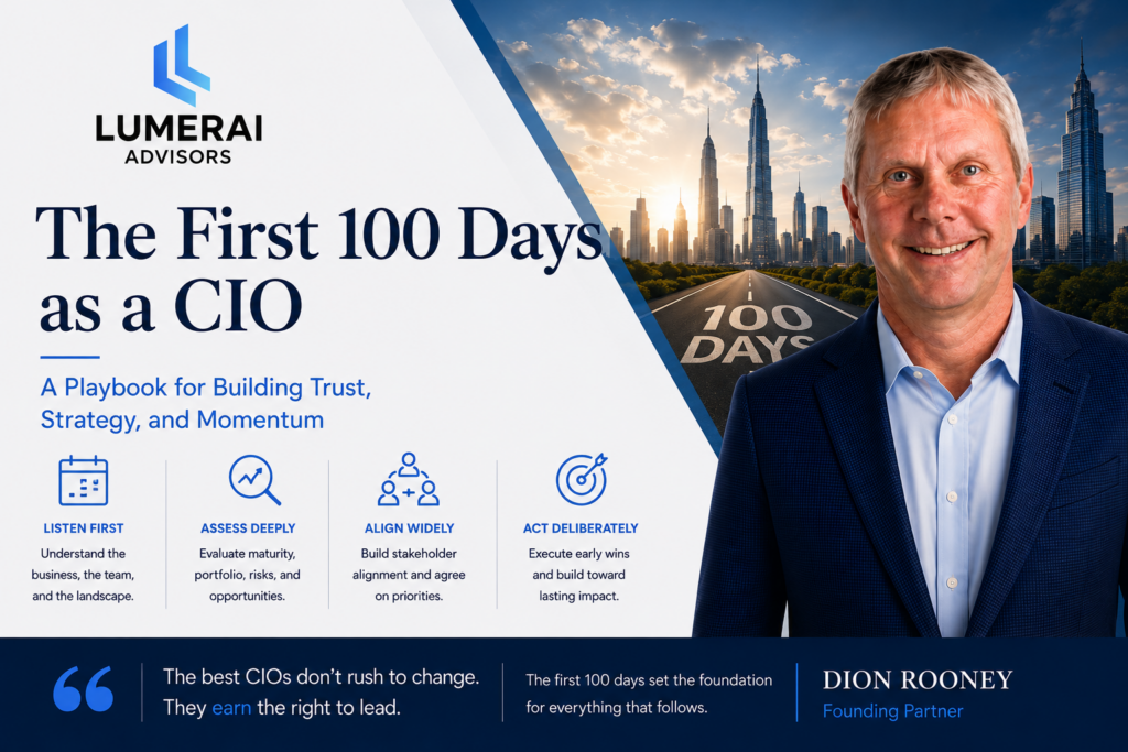 The Tech Leaders First 100 Days 7 New CIO developing a technology strategy and executive roadmap during the first 100 days to align IT with business priorities