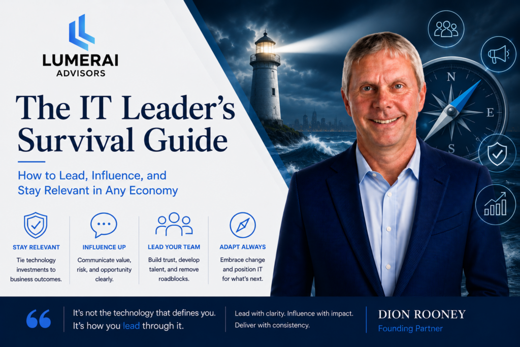 Executive technology leader navigating AI, digital transformation, cybersecurity, and business strategy challenges in today's complex enterprise environment